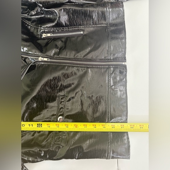 NEW Faux Vegan Leather Fashion Black Moto Jacket Charlotte Russe Size Large 0339 - Picture 9 of 12